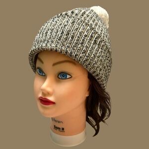 Lululemon Athletica Black/Brown  and Cream Knit Beanie